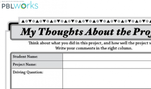 Thumbnail of this downloadable resource called My Thoughts About the Project