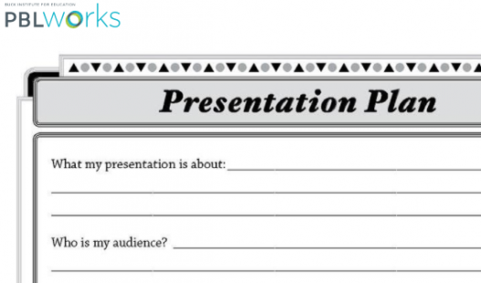 Thumbnail of this downloadable resource called Presentation Plan