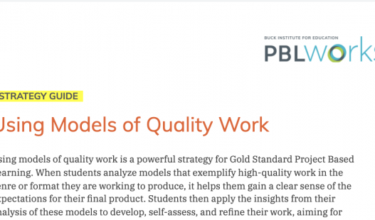 Using Models of Quality Work