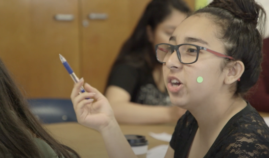 Teacher Erin Brandvold leads her students in a revolutions project in this video