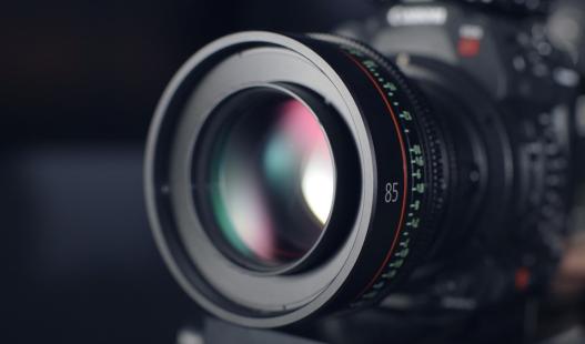 Closeup image of camera lens