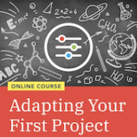 This is a logo that reads Adapting Your First Project