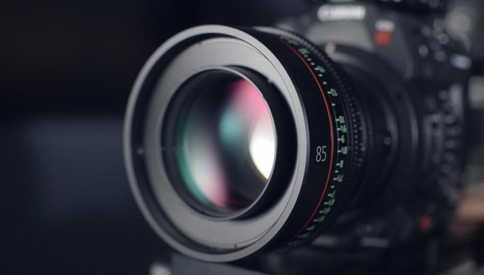 Closeup image of camera lens