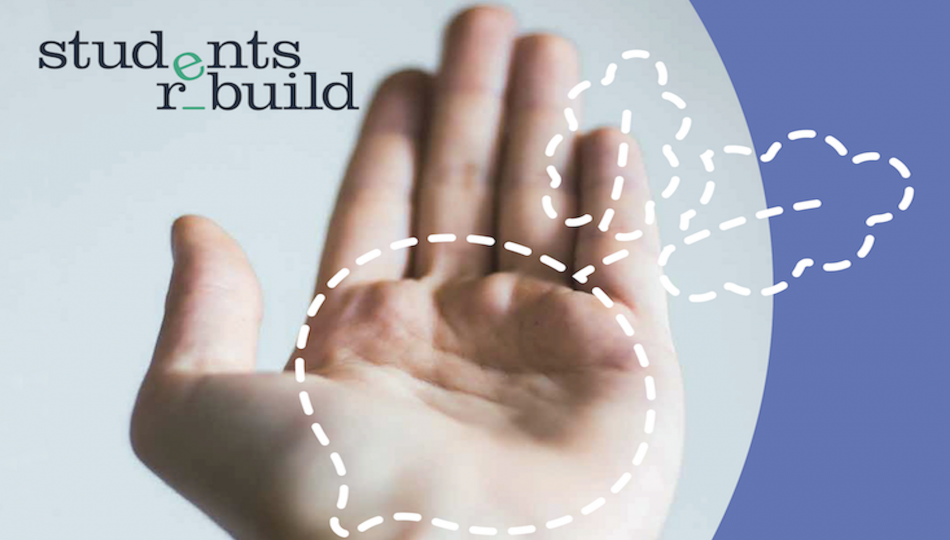A hand holds a line drawing of a turnip